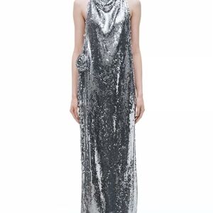 Magda Butrym X H&M Silver Sequin Gown
